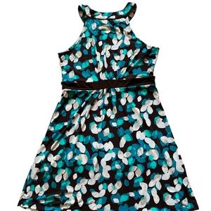 Floral Halter Neck Dress, Sz L
